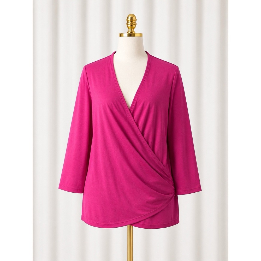 Isaac Mizrahi Live! Essentials Pima Cotton Cardigan Luxe Knit A397186 Pink 3X